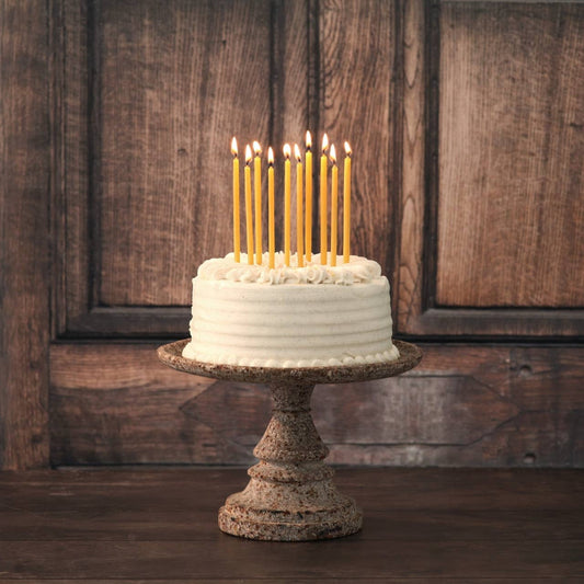 Birthday Candles 6" – 100% Beeswax – Hand-Dipped - Natural or Pastel