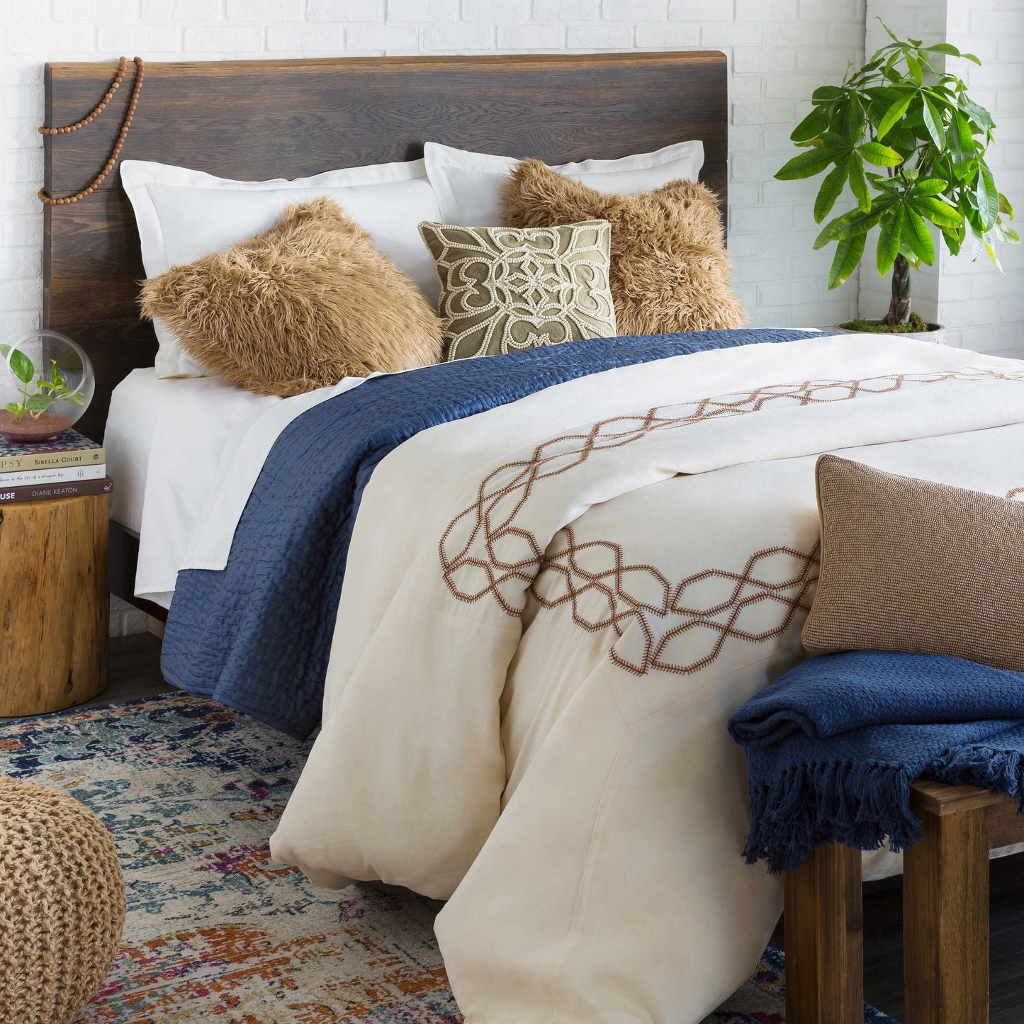 Merrittstown Knitted Jute Pouf - 20’’ x 20’’ x 14’’ Cylinder - Boutique Rugs