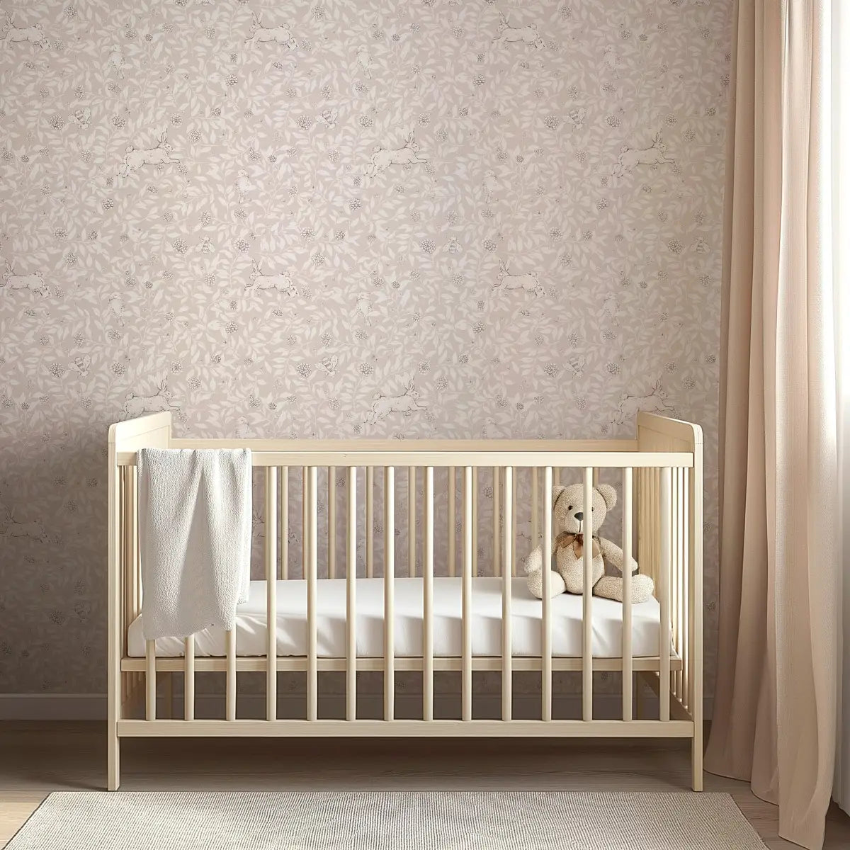 Afton Wallpaper - Bunnies Birds and Bees - by Luna Pictata - Loomwell Home Goods