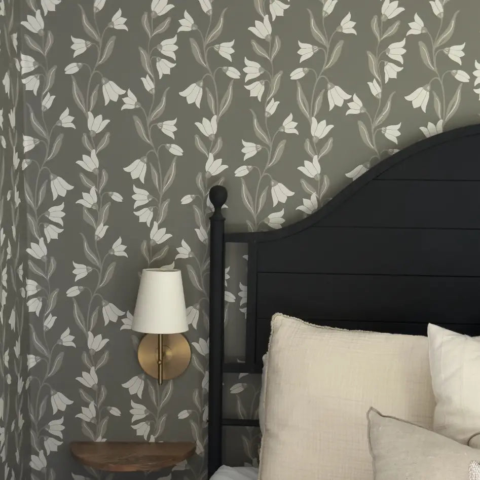 Agatha Wallpaper - Travelling Tulips - by Gabriela Dachin - Loomwell Home Goods