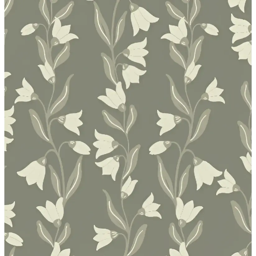 Agatha Wallpaper - Travelling Tulips - by Gabriela Dachin - Loomwell Home Goods