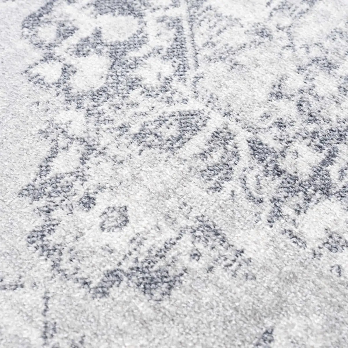 Akram Cream & Antrasit Washable Area Rug - 5’3’’ x 7’ Rectangle - Boutique Rugs