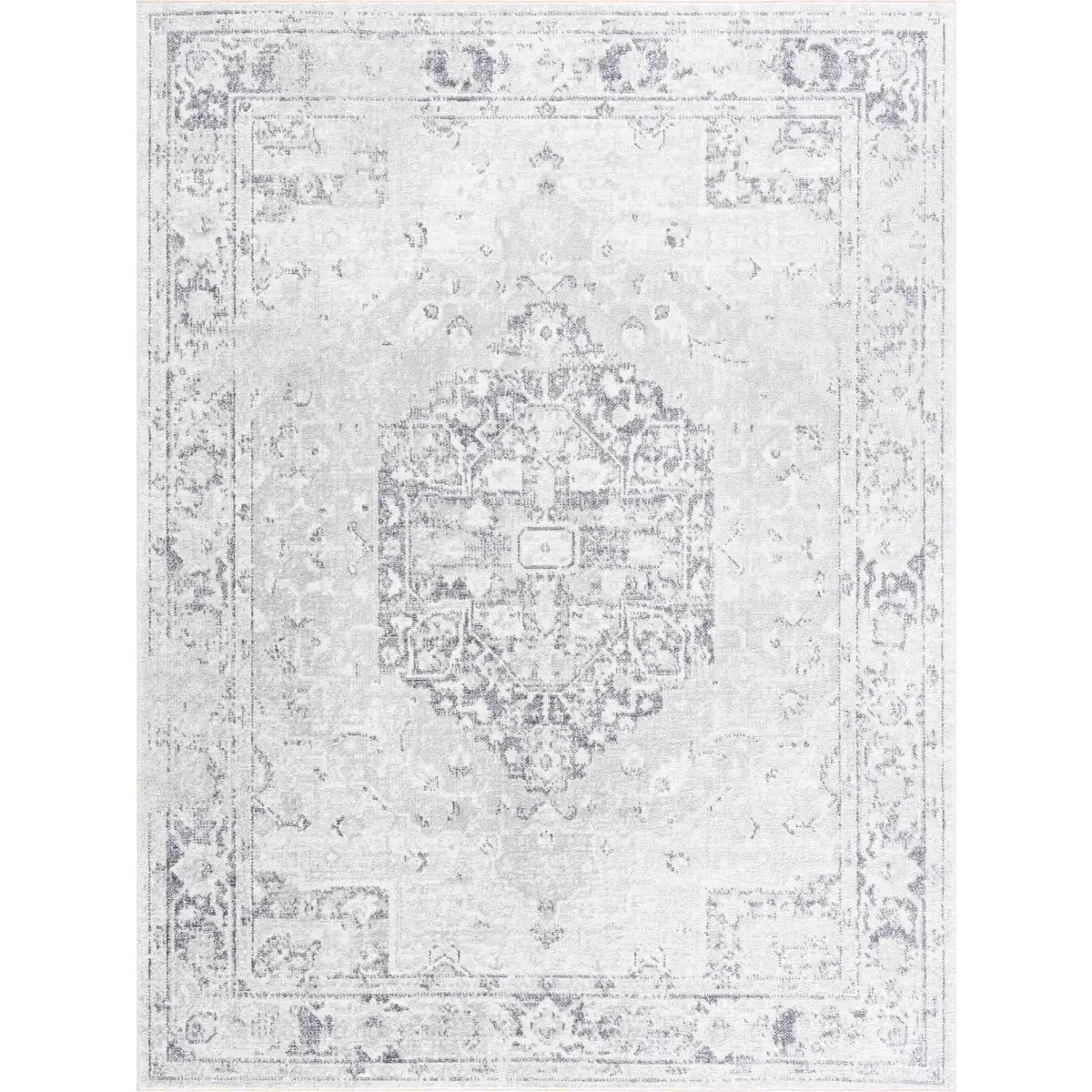 Akram Cream & Antrasit Washable Area Rug - Boutique Rugs