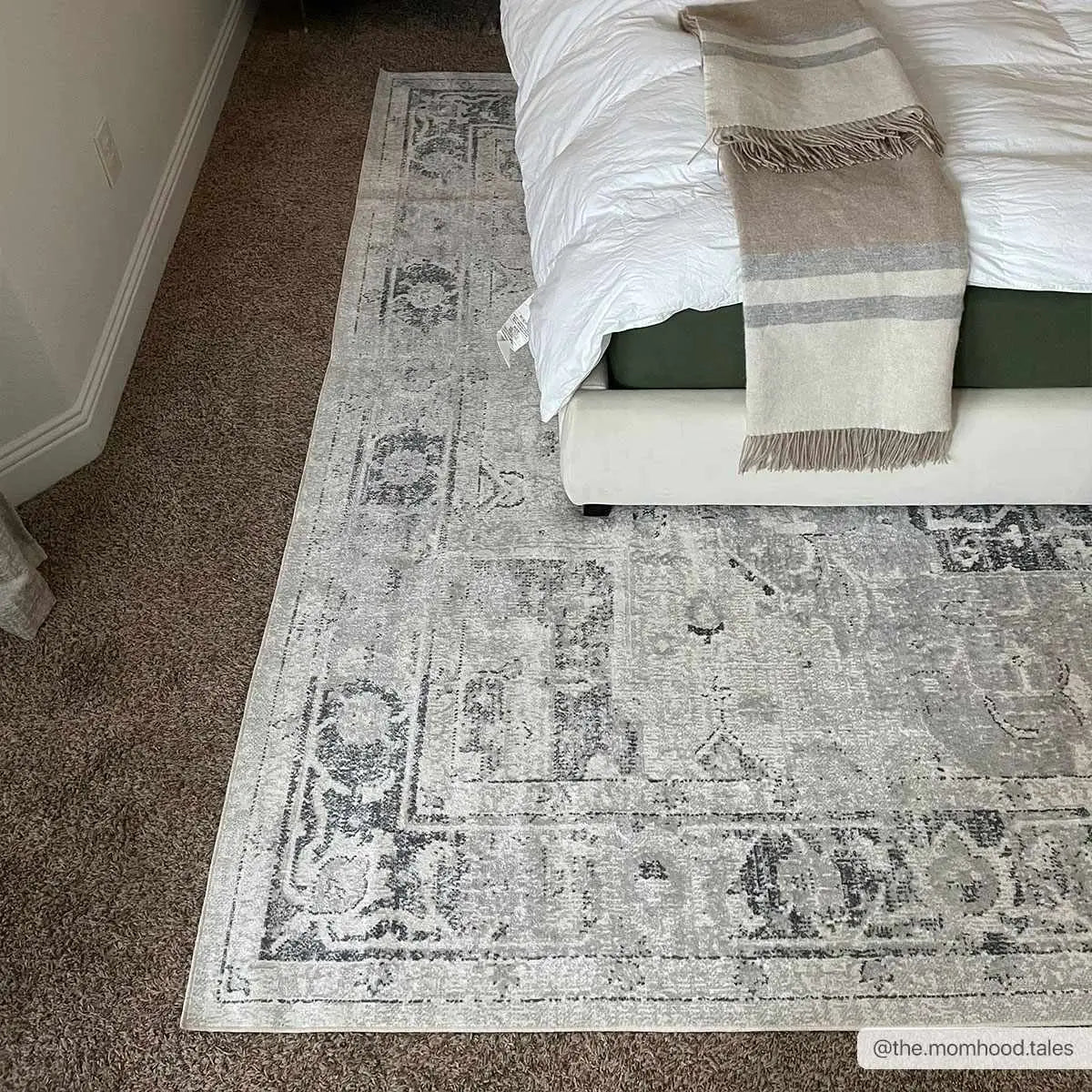 Akram Cream & Antrasit Washable Area Rug - Boutique Rugs