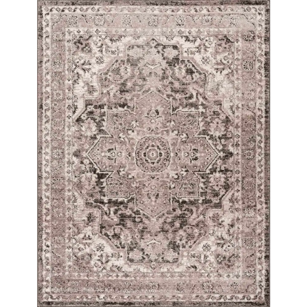 Albie Charcoal & Beige Area Rug - Clearance - Boutique Rugs