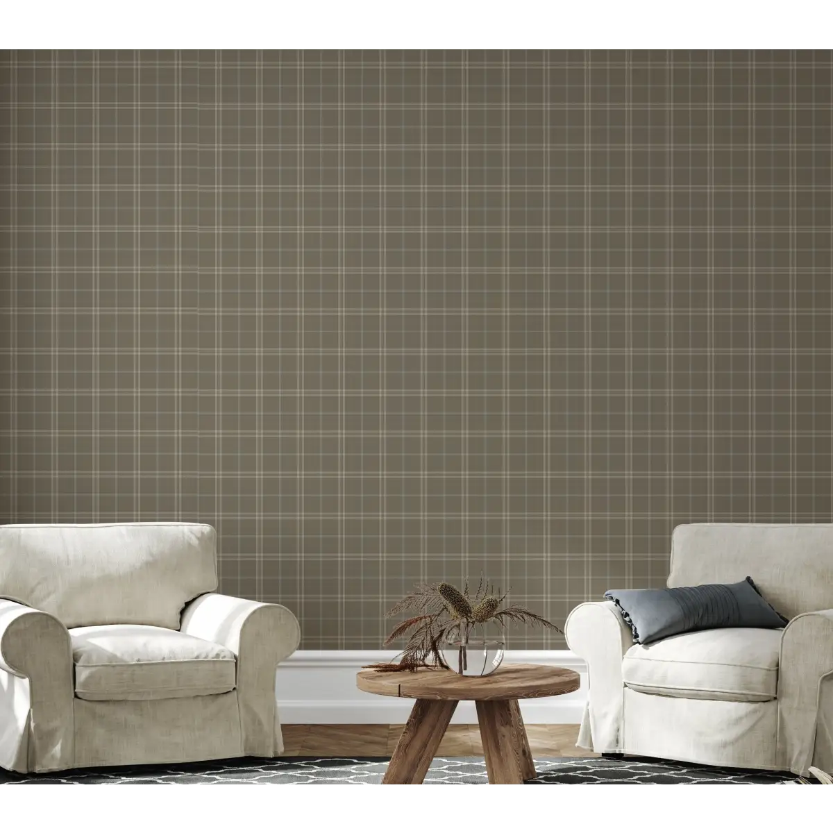 Alcott Wallpaper - Traditional Plaid - by Grateful Artsy Soul - Loomwell Home Goods