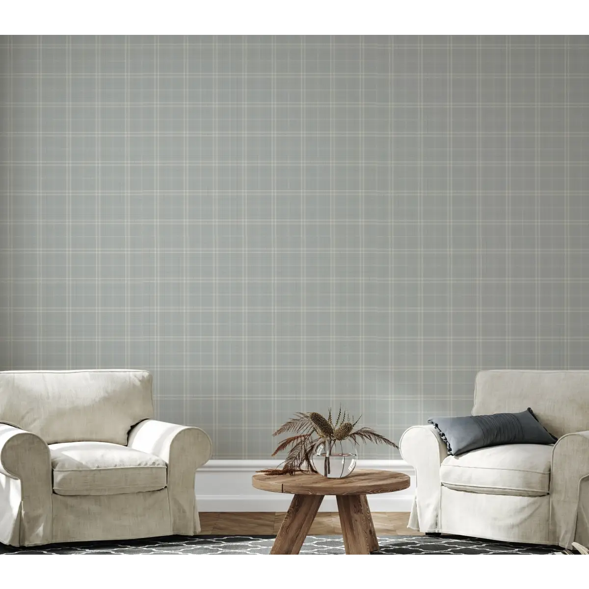 Alcott Wallpaper - Traditional Plaid - by Grateful Artsy Soul - Loomwell Home Goods