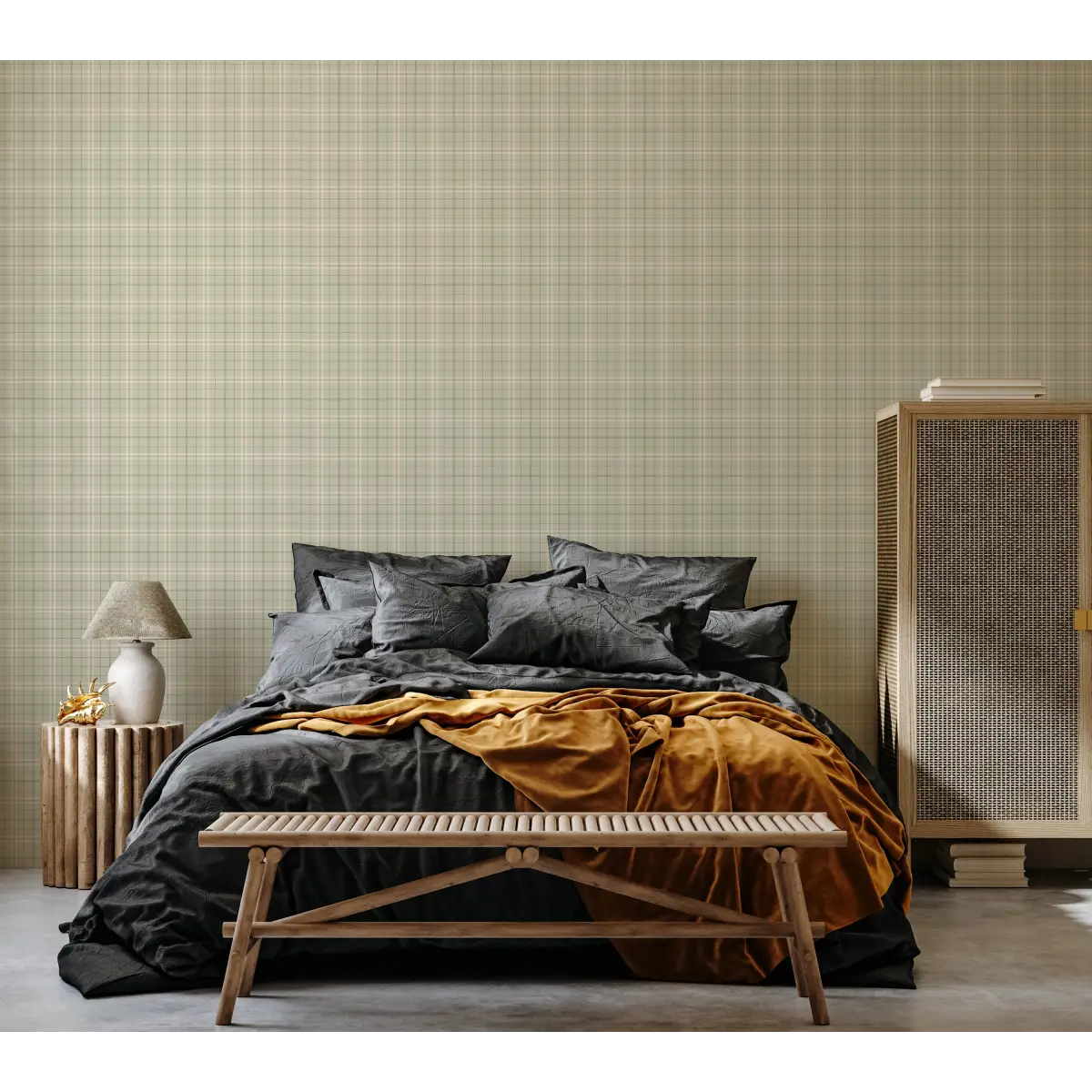 Alcott Wallpaper - Traditional Plaid - by Grateful Artsy Soul - Loomwell Home Goods