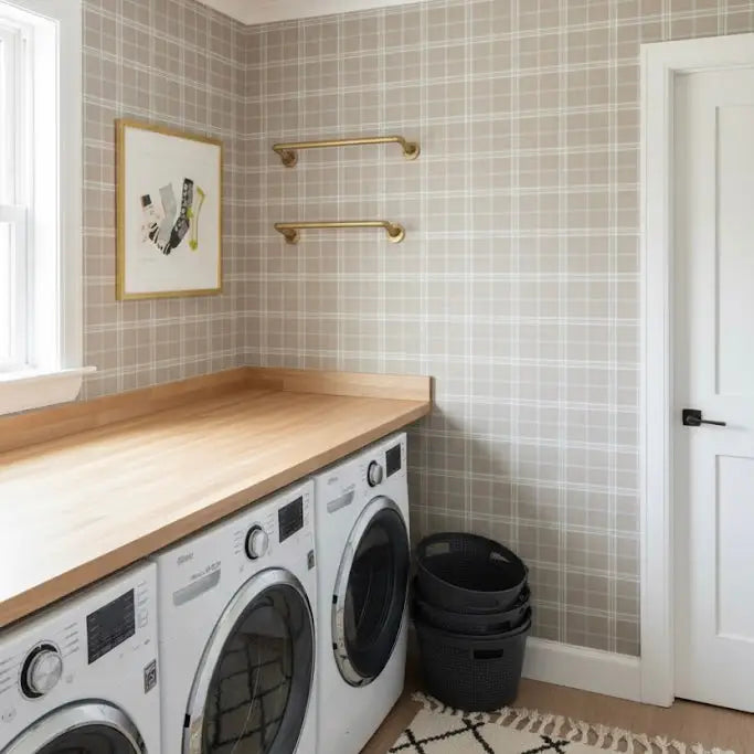Alcott Wallpaper - Traditional Plaid - by Grateful Artsy Soul - Loomwell Home Goods