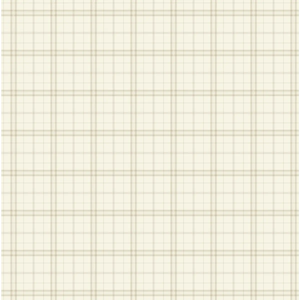 Alcott Wallpaper - Traditional Plaid - by Grateful Artsy Soul - Sample 1 foot by 1 foot / Cream - Loomwell Home Goods