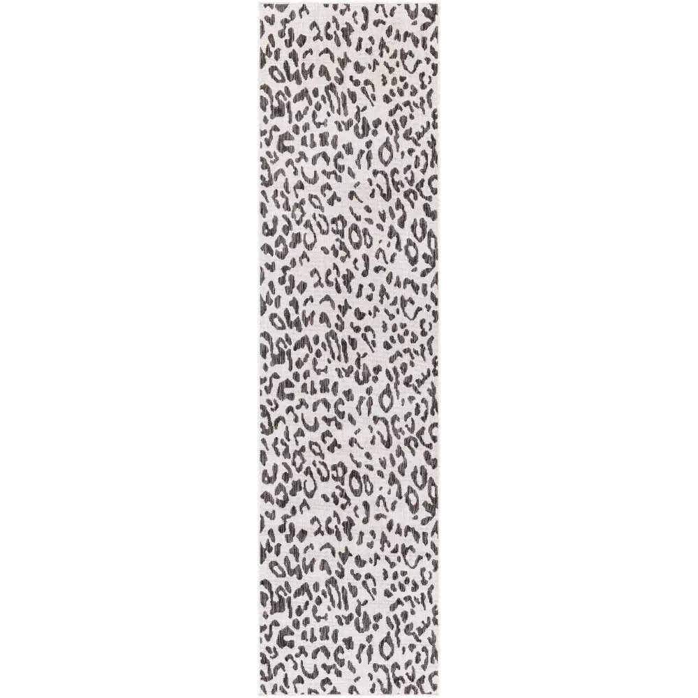 Alderbury White Leopard Print Rug - 2’7’’ x 10’ Runner - Boutique Rugs