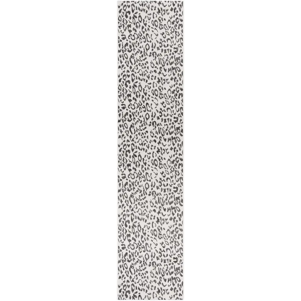 Alderbury White Leopard Print Rug - 2’7’’ x 12’ Runner - Boutique Rugs