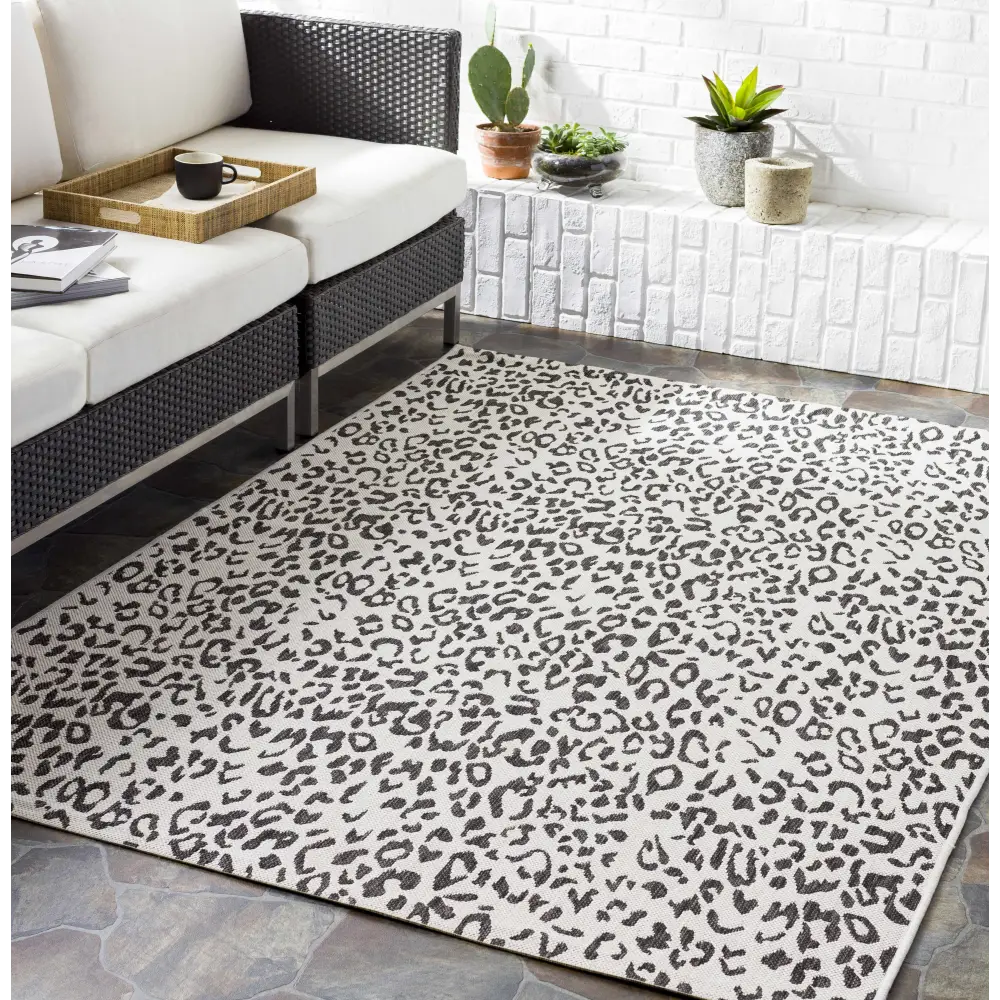 Alderbury White Leopard Print Rug - Boutique Rugs