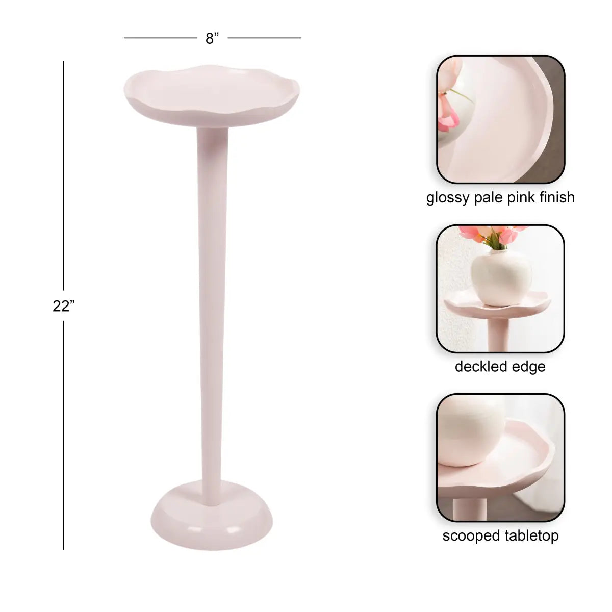 Alessia Cocktail Table or Plant Stand - Pink or Navy - kateandlaurel