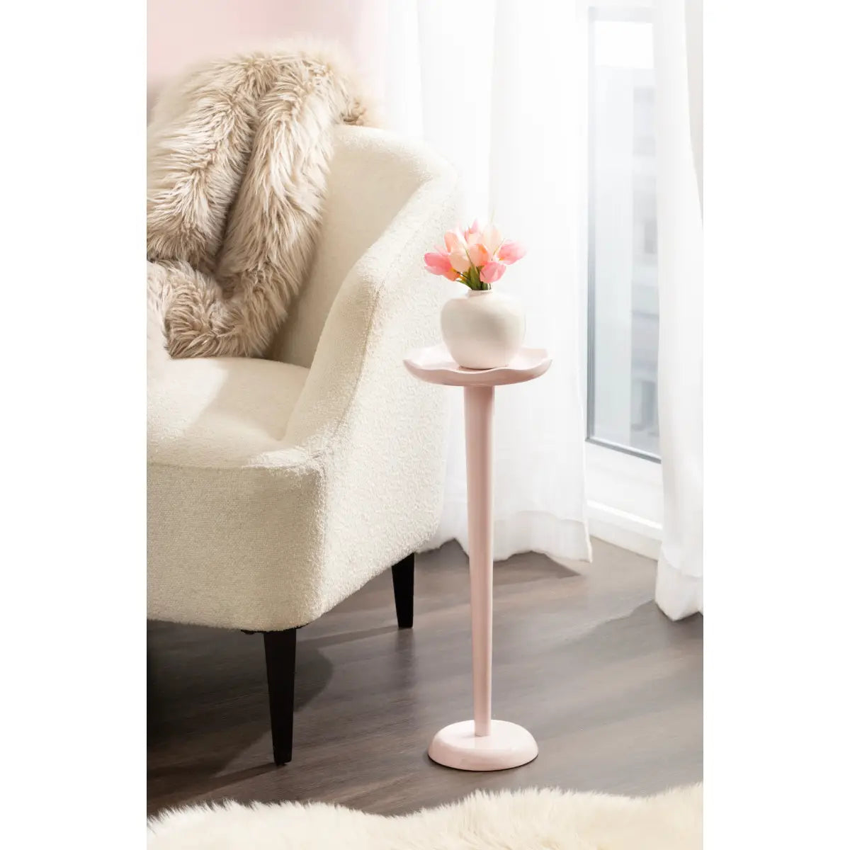 Alessia Cocktail Table or Plant Stand - Pink or Navy - kateandlaurel