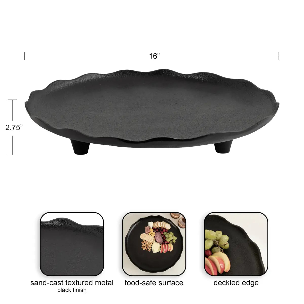 Alessia Decorative Metal Tray - kateandlaurel