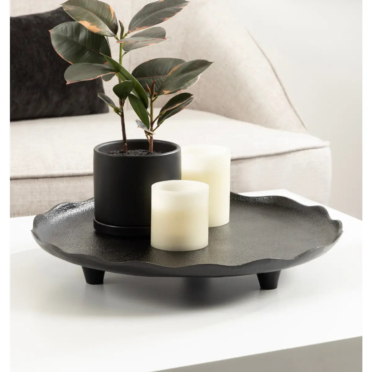 Alessia Decorative Metal Tray - kateandlaurel