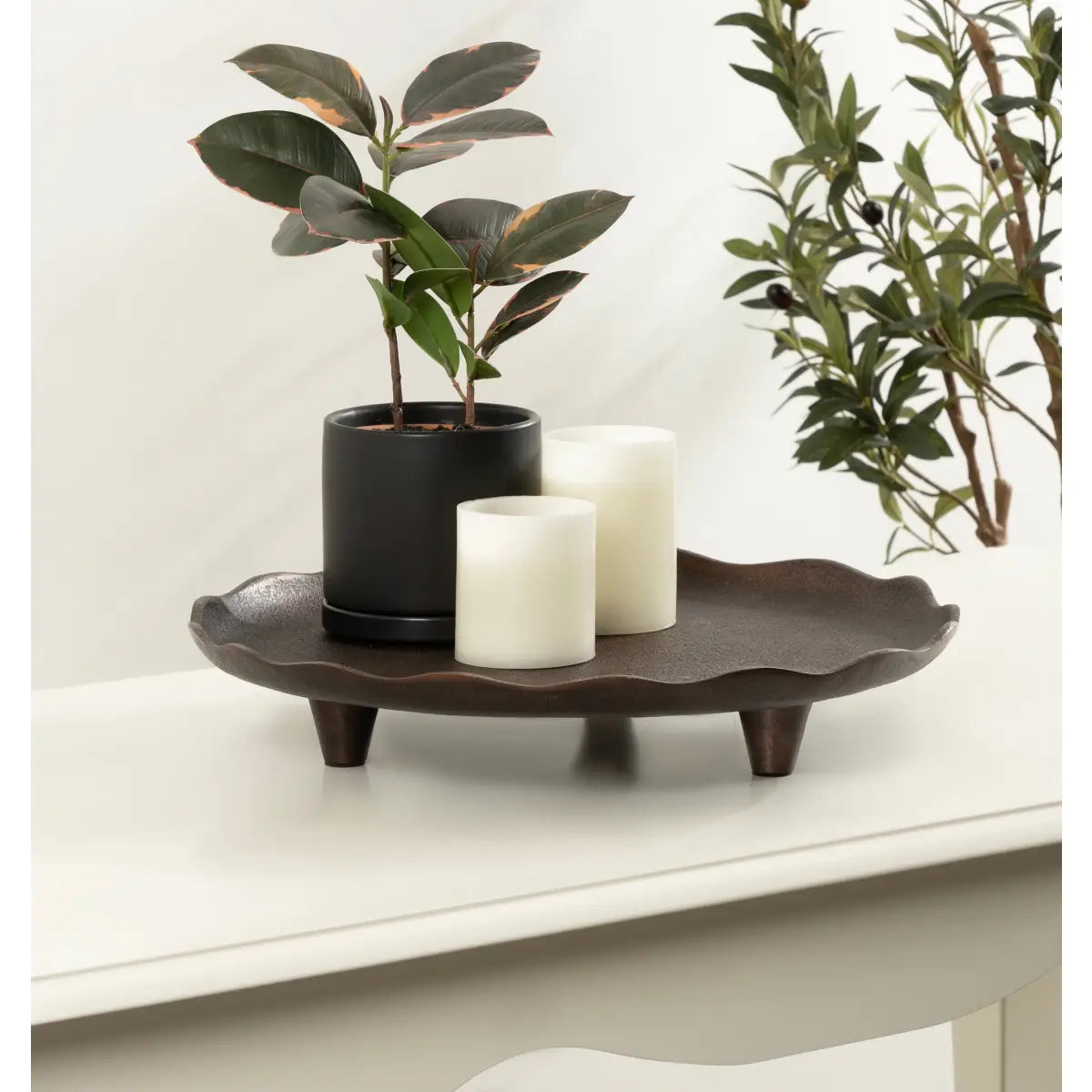 Alessia Decorative Metal Tray - kateandlaurel