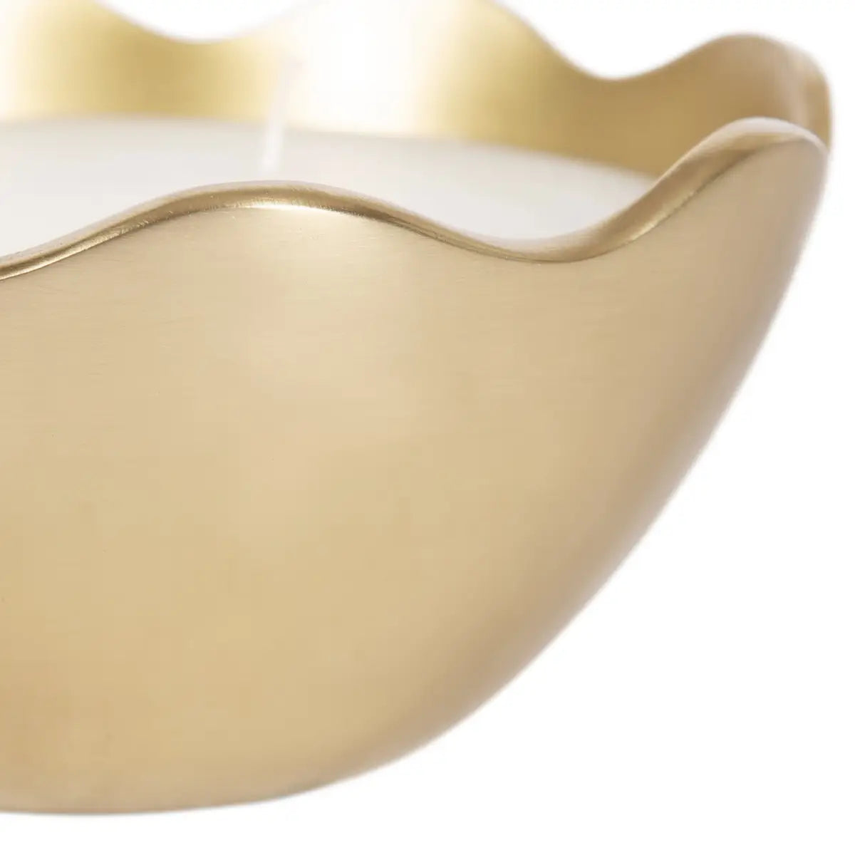 Alessia Scalloped Metal Candle Bowl - kateandlaurel