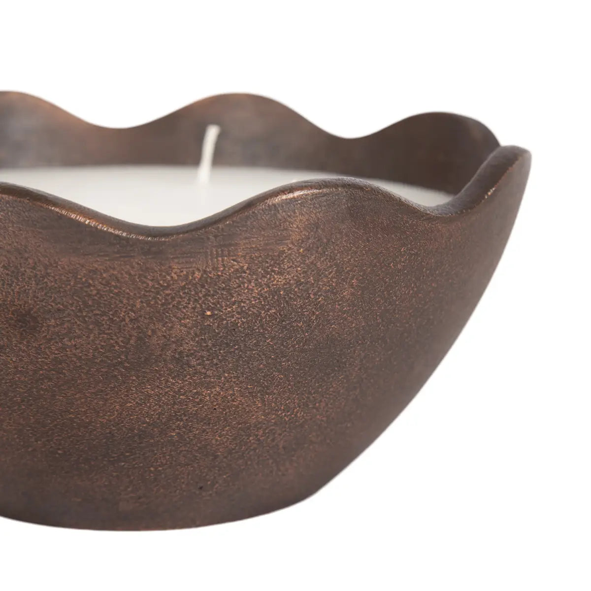Alessia Scalloped Metal Candle Bowl - kateandlaurel