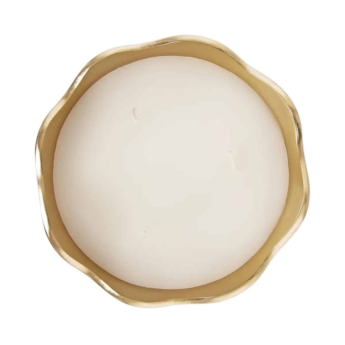 Alessia Scalloped Metal Candle Bowl - kateandlaurel