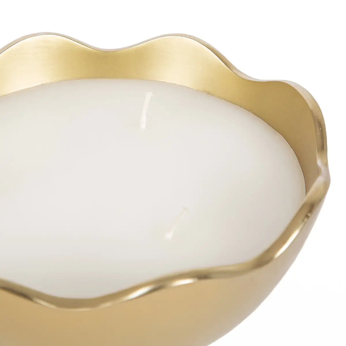 Alessia Scalloped Metal Candle Bowl - kateandlaurel