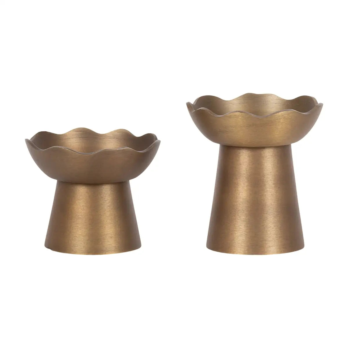 Alessia Metal Pillar Candle Holders - Set of 2 - kateandlaurel
