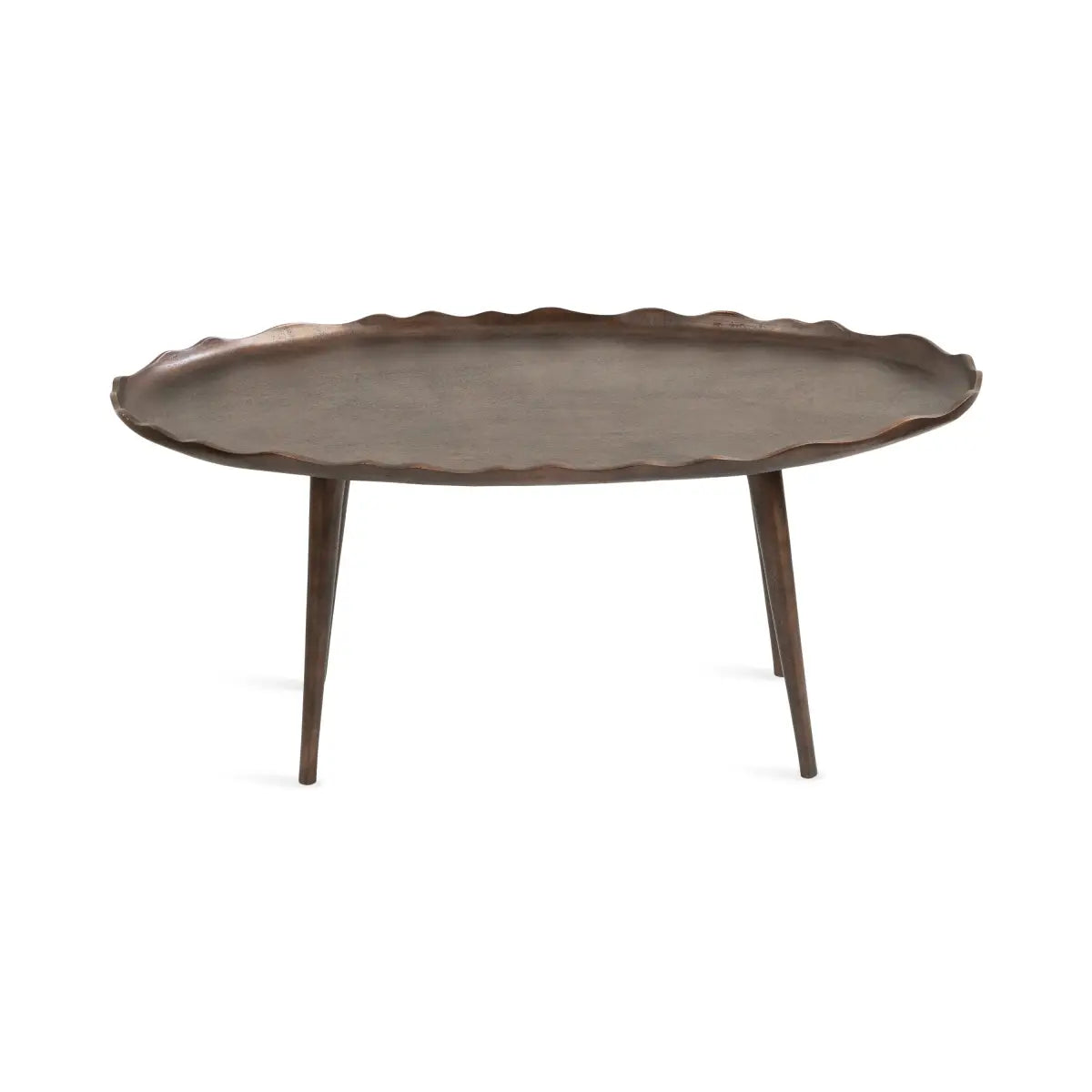 Alessia Oval Metal Coffee Table - kateandlaurel