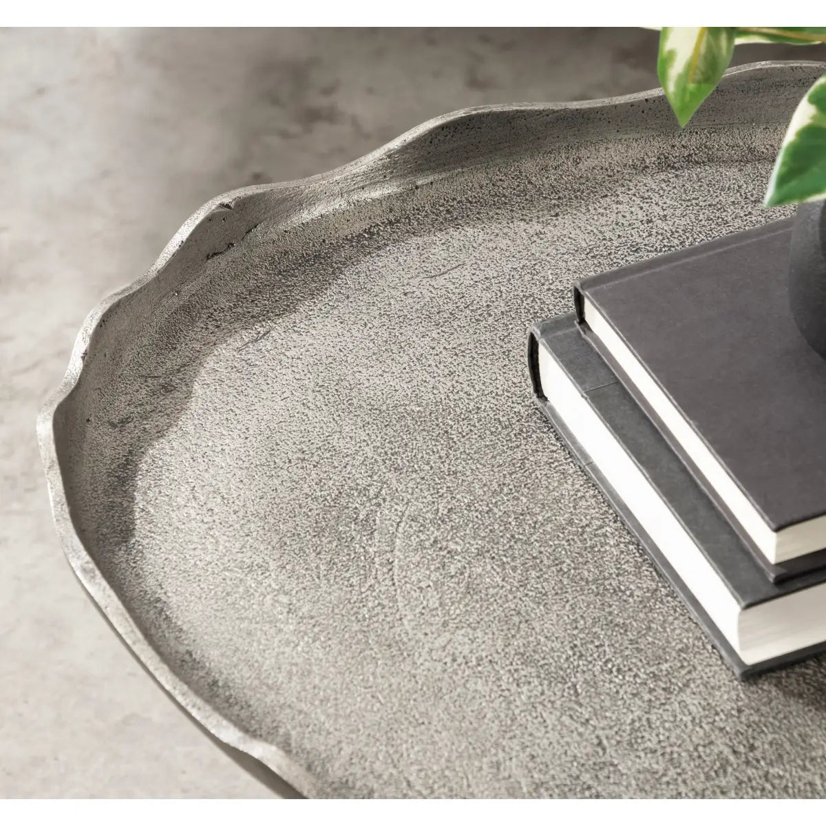 Alessia Oval Metal Coffee Table - kateandlaurel
