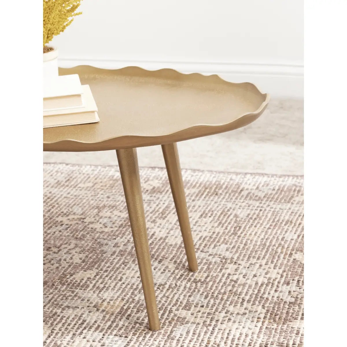 Alessia Oval Metal Coffee Table - kateandlaurel
