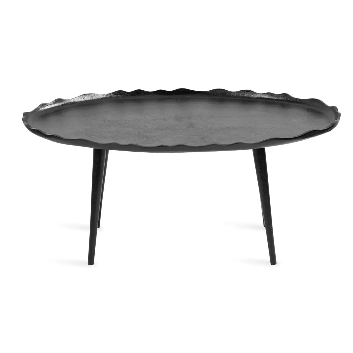 Alessia Oval Metal Coffee Table - kateandlaurel