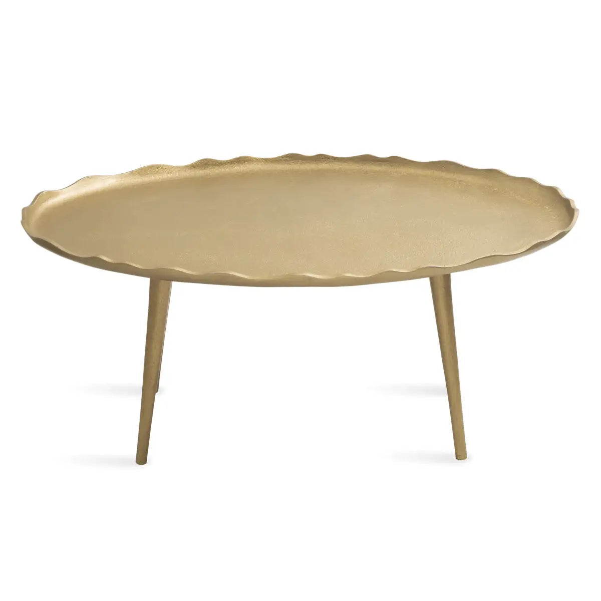 Alessia Oval Metal Coffee Table - kateandlaurel