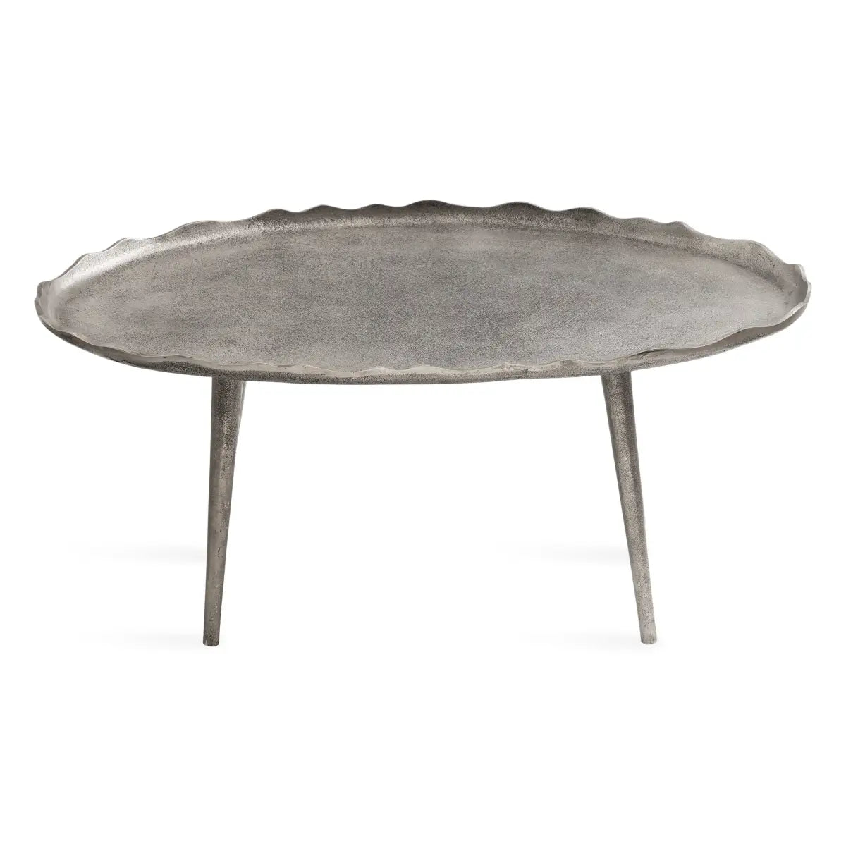Alessia Oval Metal Coffee Table - kateandlaurel