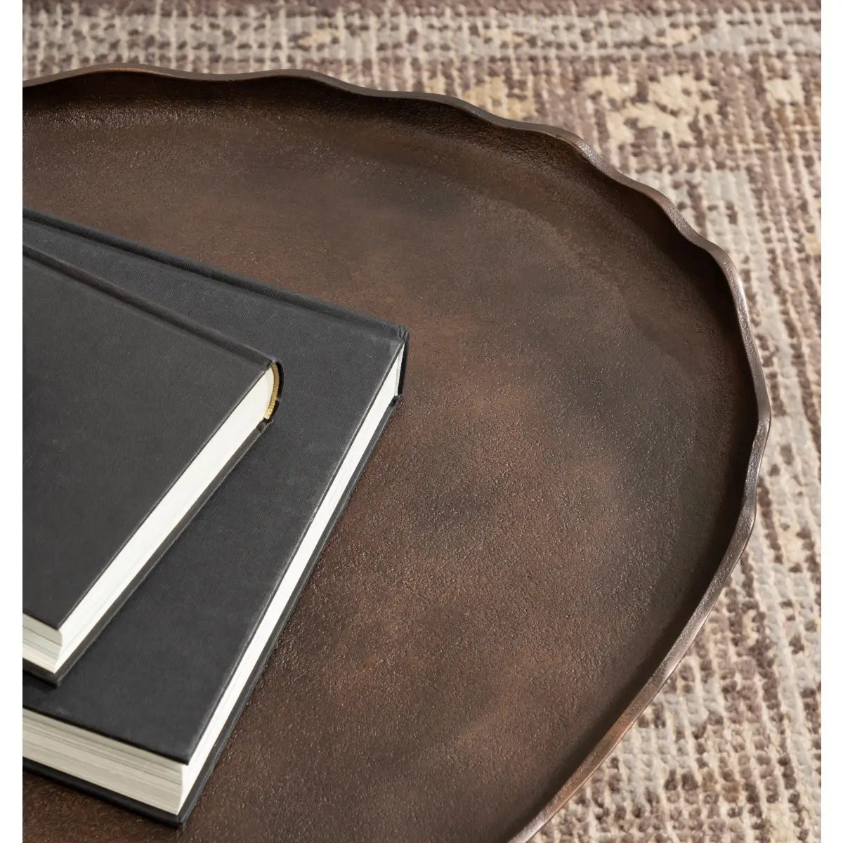 Alessia Oval Metal Coffee Table - kateandlaurel