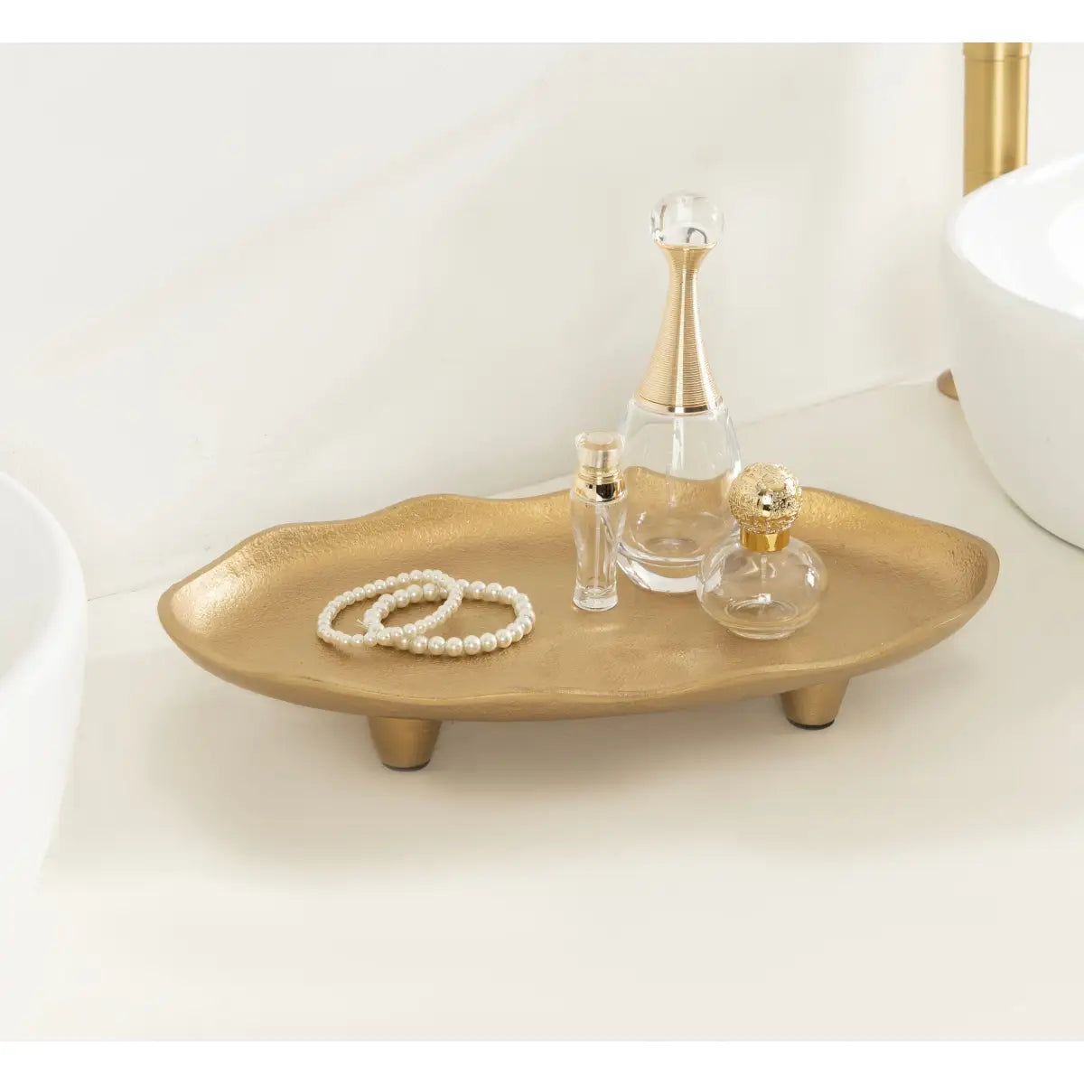 Alessia Oval Tray - Decorative Metal - kateandlaurel