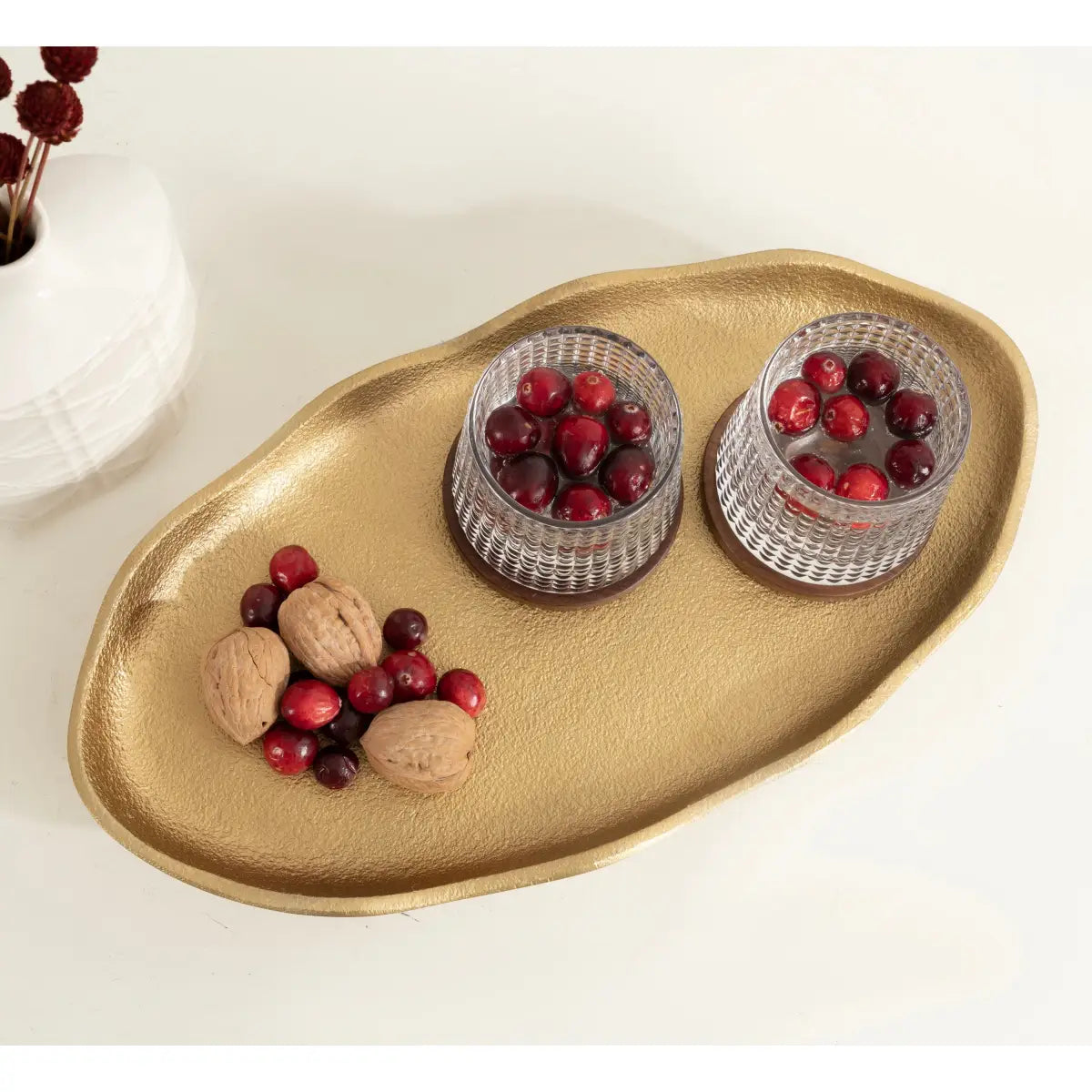 Alessia Oval Tray - Decorative Metal - kateandlaurel