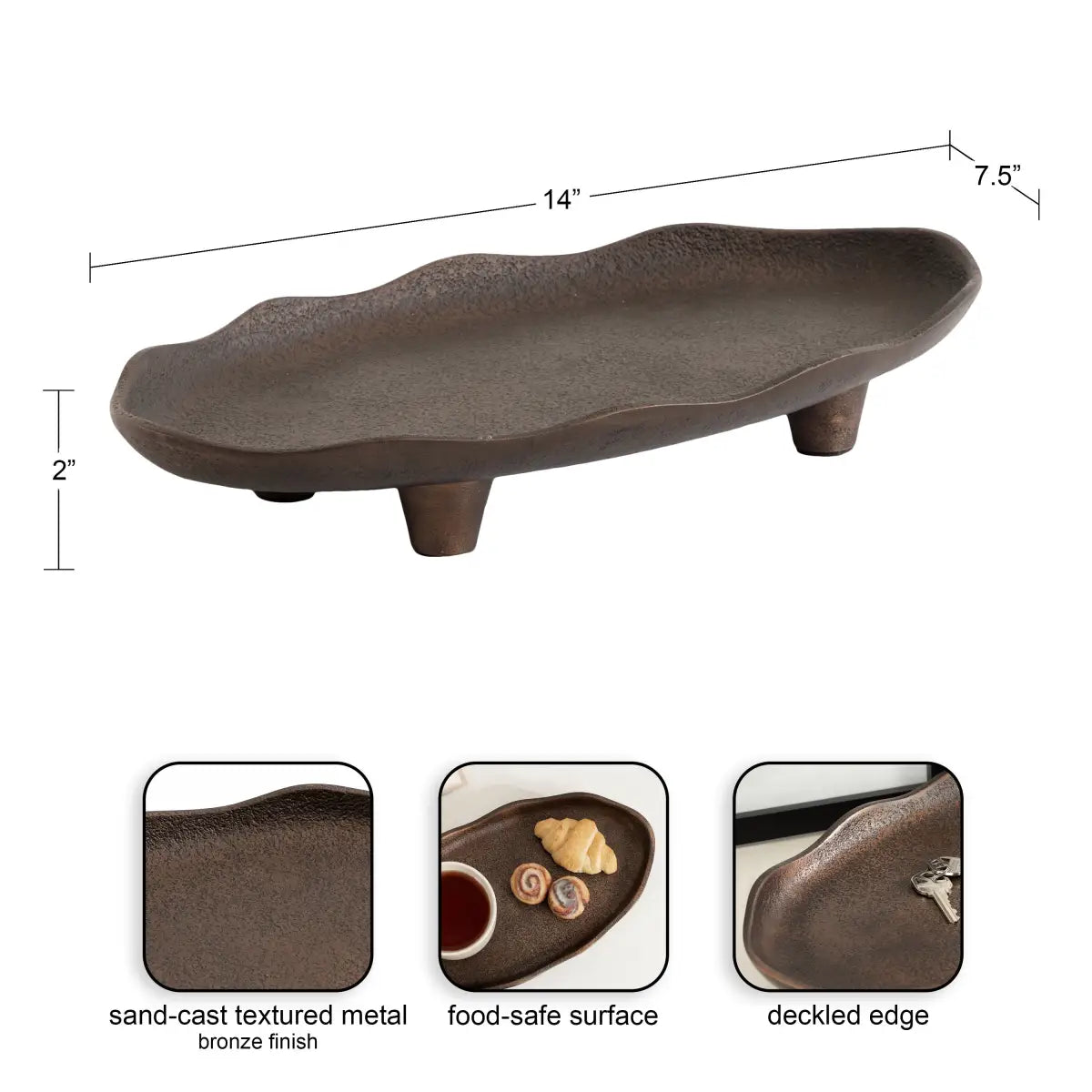 Alessia Oval Tray - Decorative Metal - kateandlaurel
