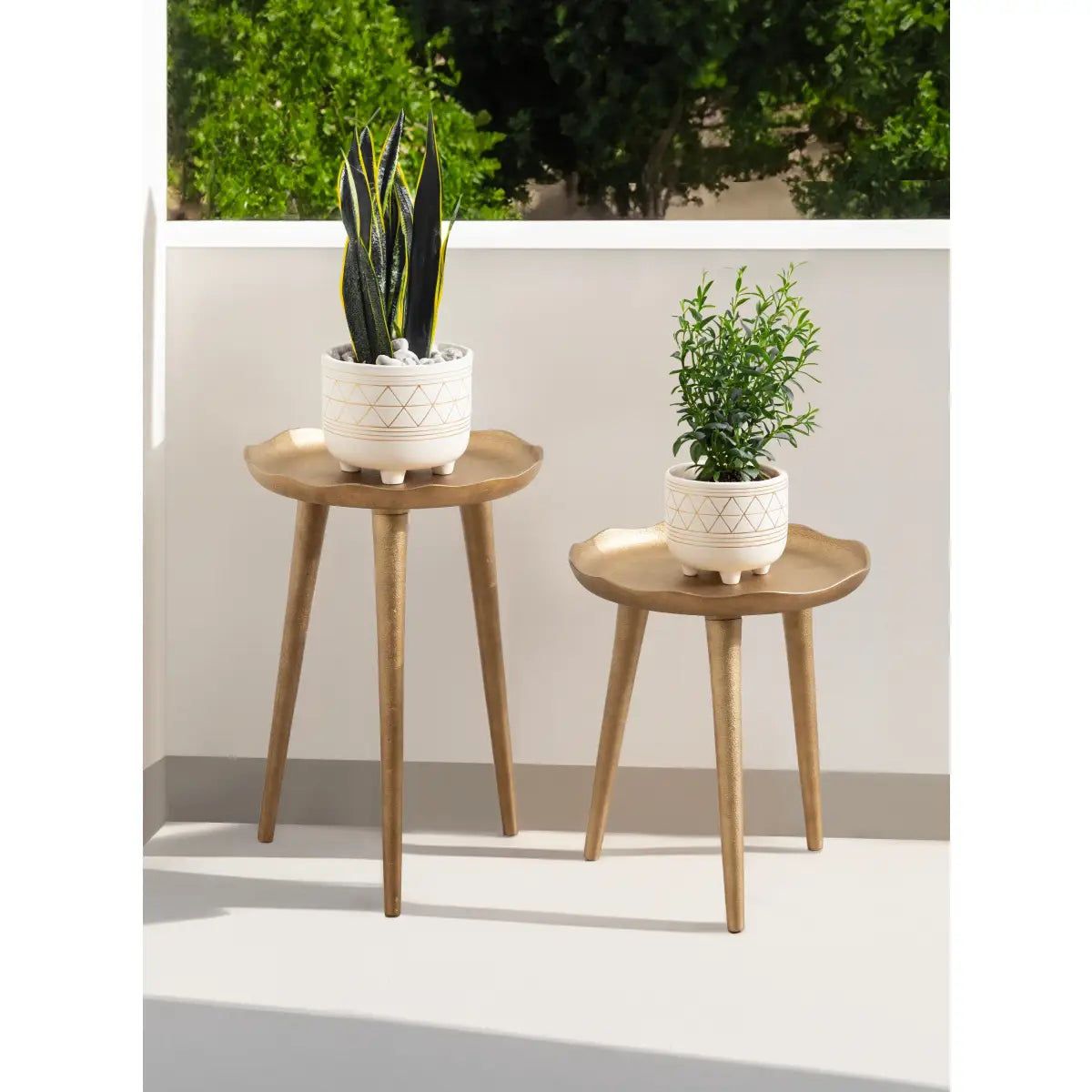 Alessia Metal Plant Stands - Set of 2 - kateandlaurel