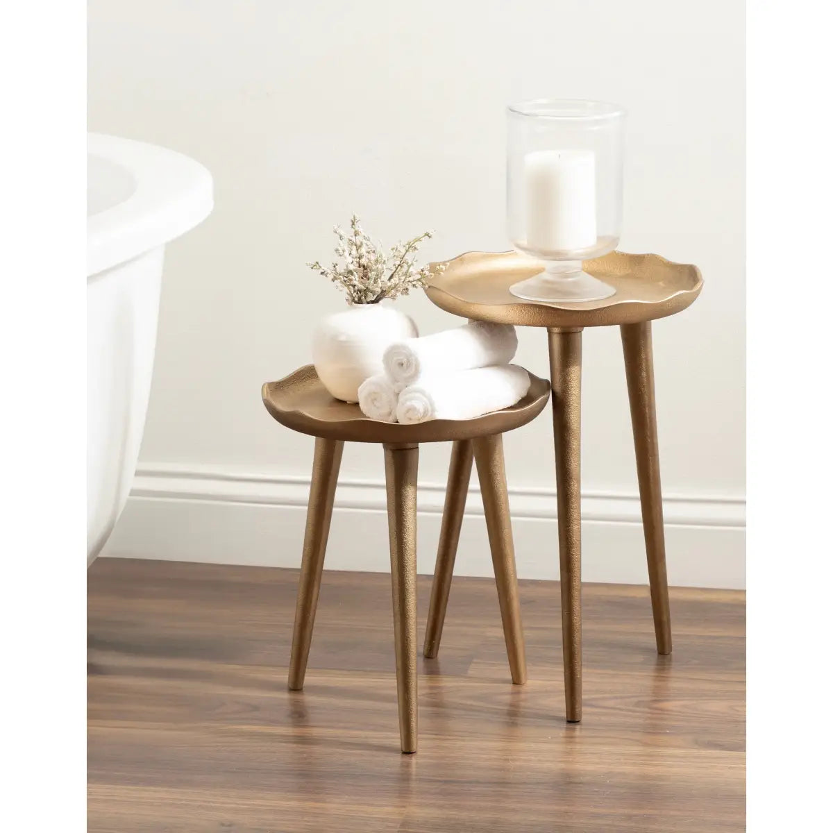 Alessia Metal Plant Stands - Set of 2 - kateandlaurel