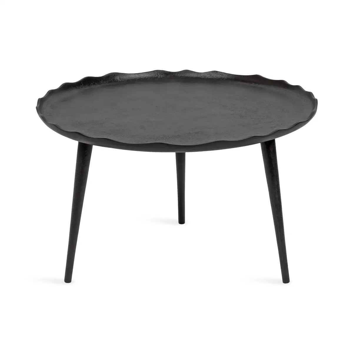 Alessia Round Metal Coffee Table - Black - kateandlaurel