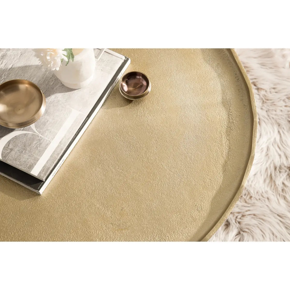 Alessia Round Metal Coffee Table - kateandlaurel