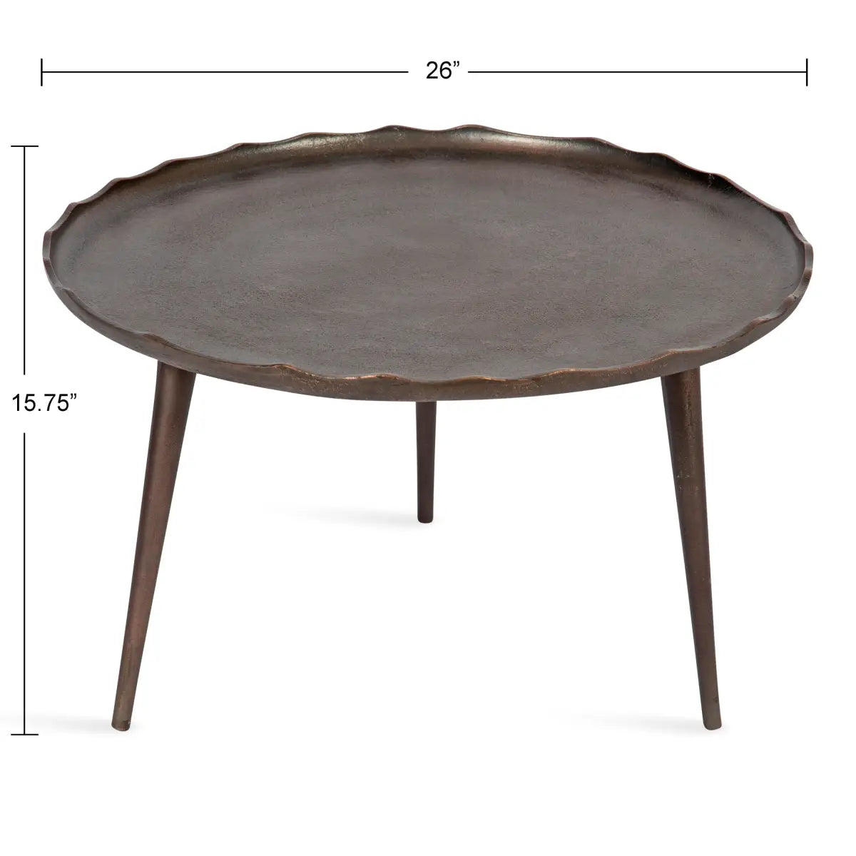 Alessia Round Metal Coffee Table - kateandlaurel
