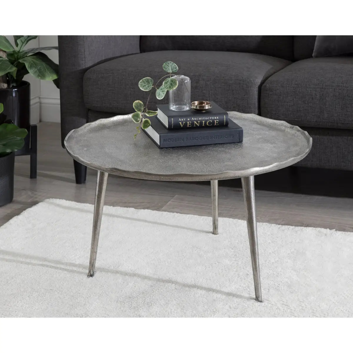 Alessia Round Metal Coffee Table - kateandlaurel