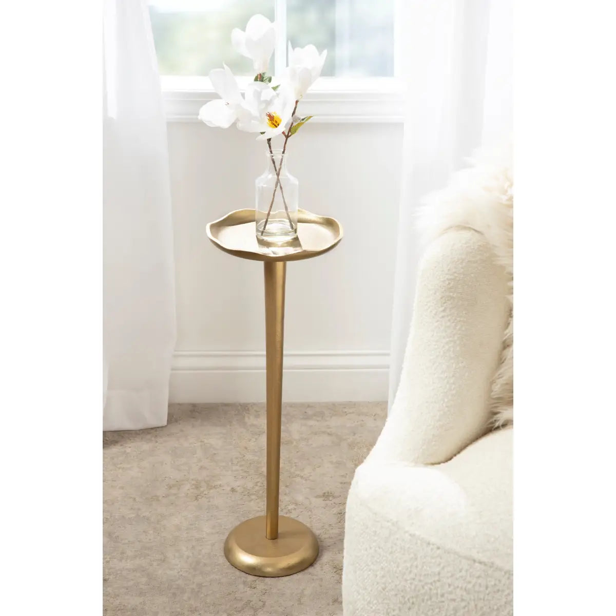 Alessia Round Cocktail Table or Plant Stand - kateandlaurel