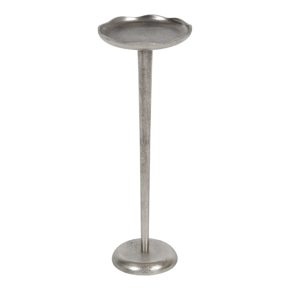 Alessia Round Cocktail Table or Plant Stand - Silver - kateandlaurel