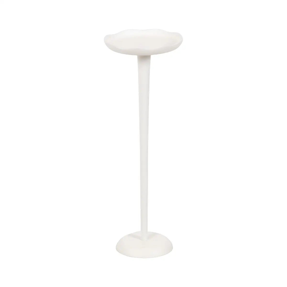 Alessia Round Cocktail Table or Plant Stand - White - kateandlaurel