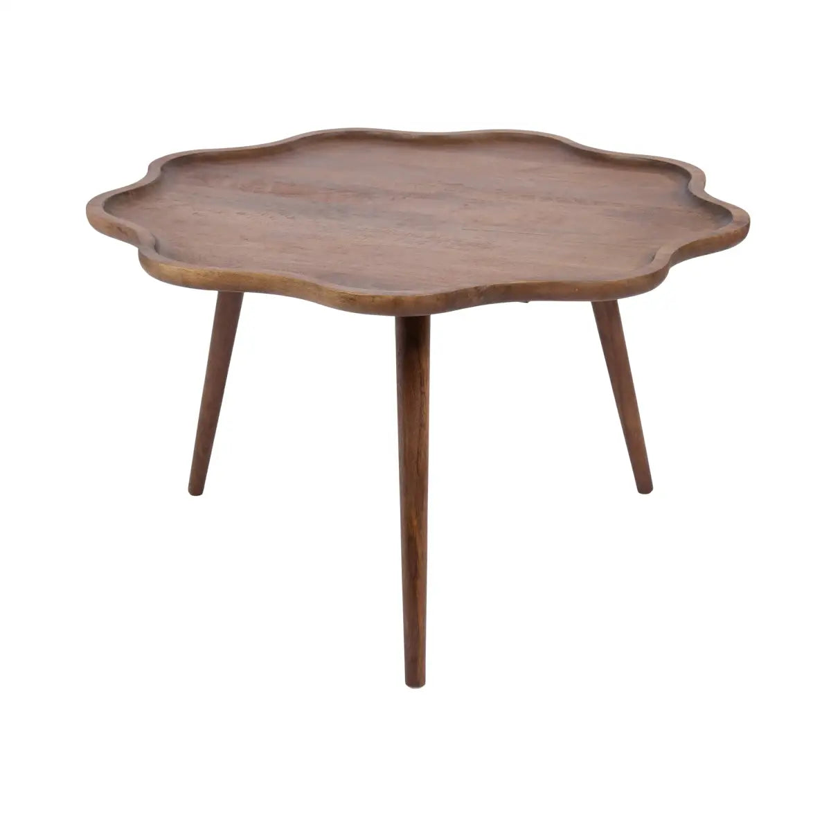 Alezar Scallop Wood Coffee Table - kateandlaurel