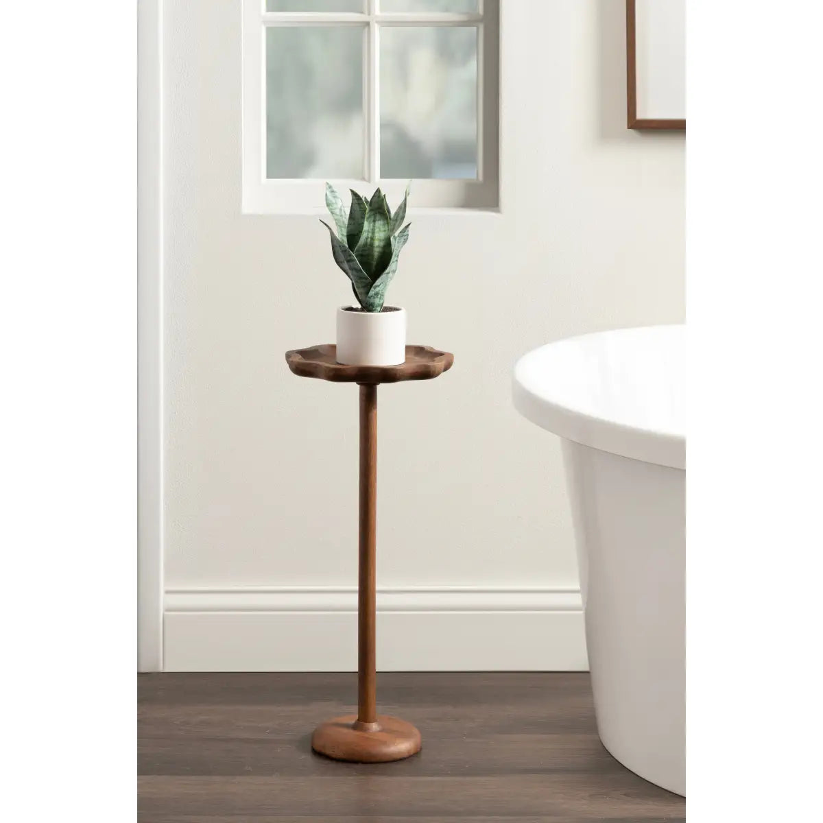 Alezar Scallop Wood Cocktail Table or Plant Stand - kateandlaurel