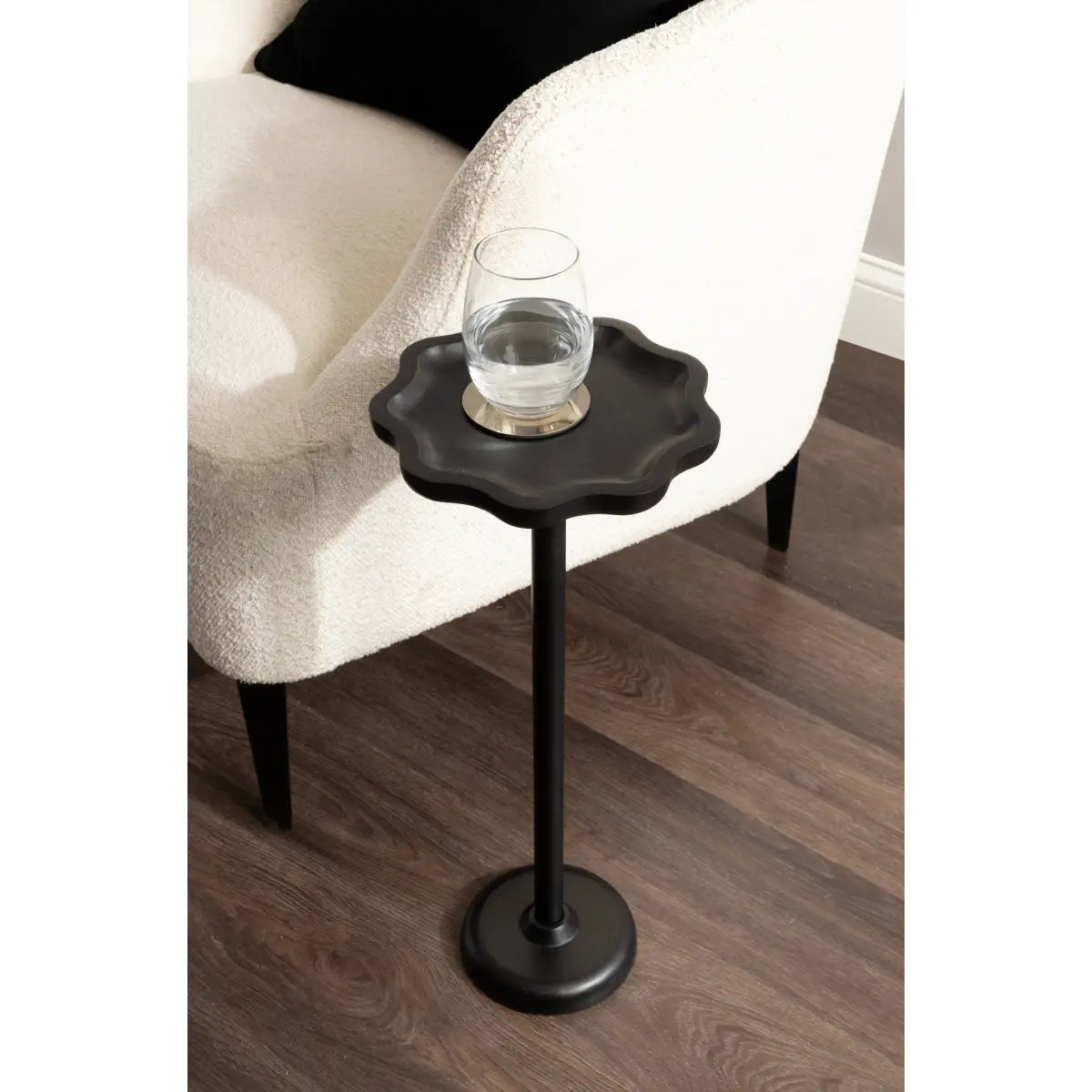 Alezar Scallop Wood Cocktail Table or Plant Stand - kateandlaurel
