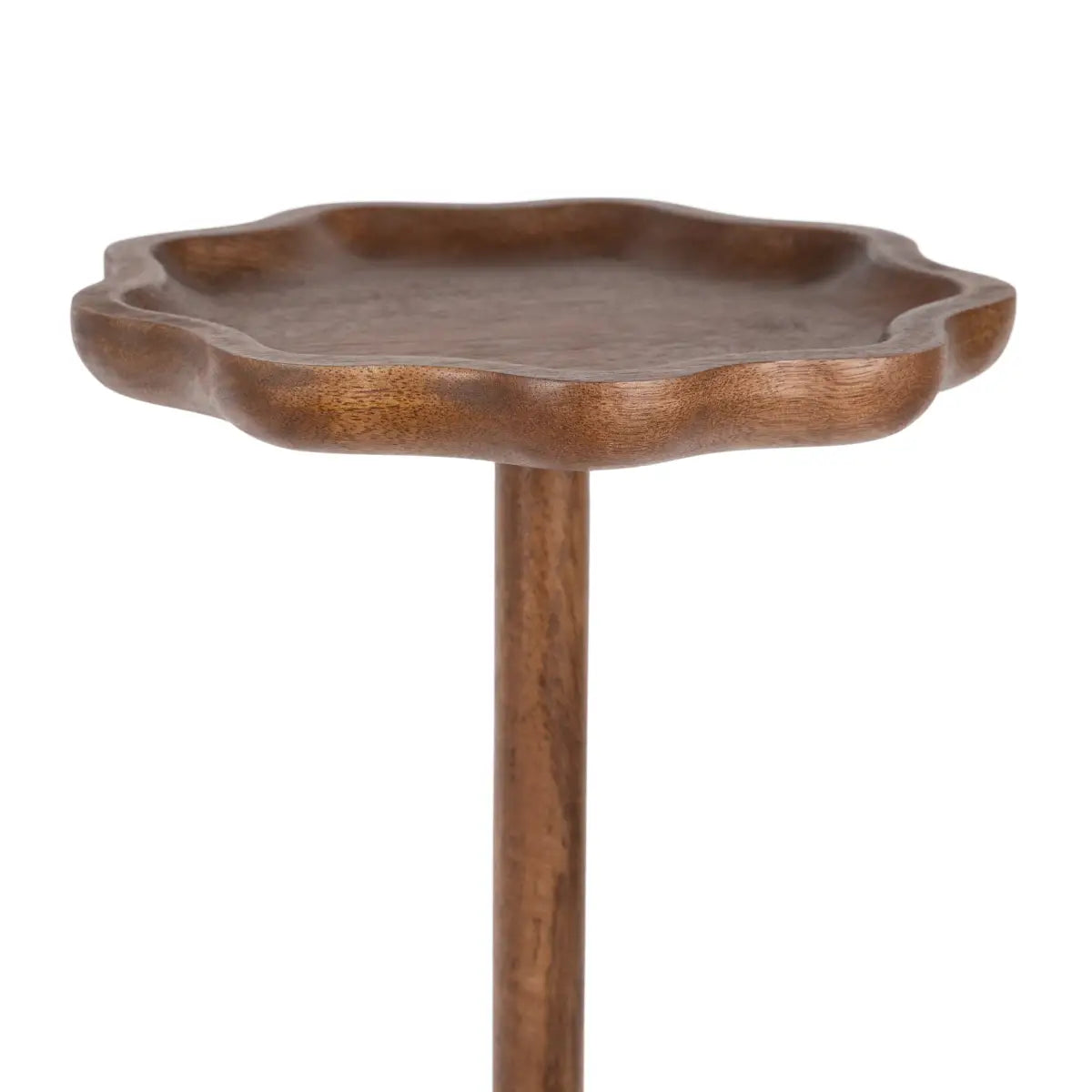 Alezar Scallop Wood Cocktail Table or Plant Stand - kateandlaurel